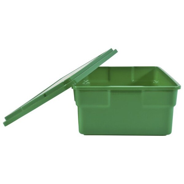 School Smart STORAGE BOX W/LID GREEN 16 X 11 X 6 IN 276835 Zoro